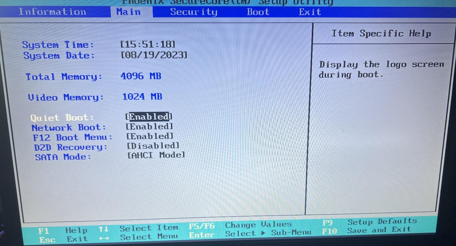 BIOS Boot Options